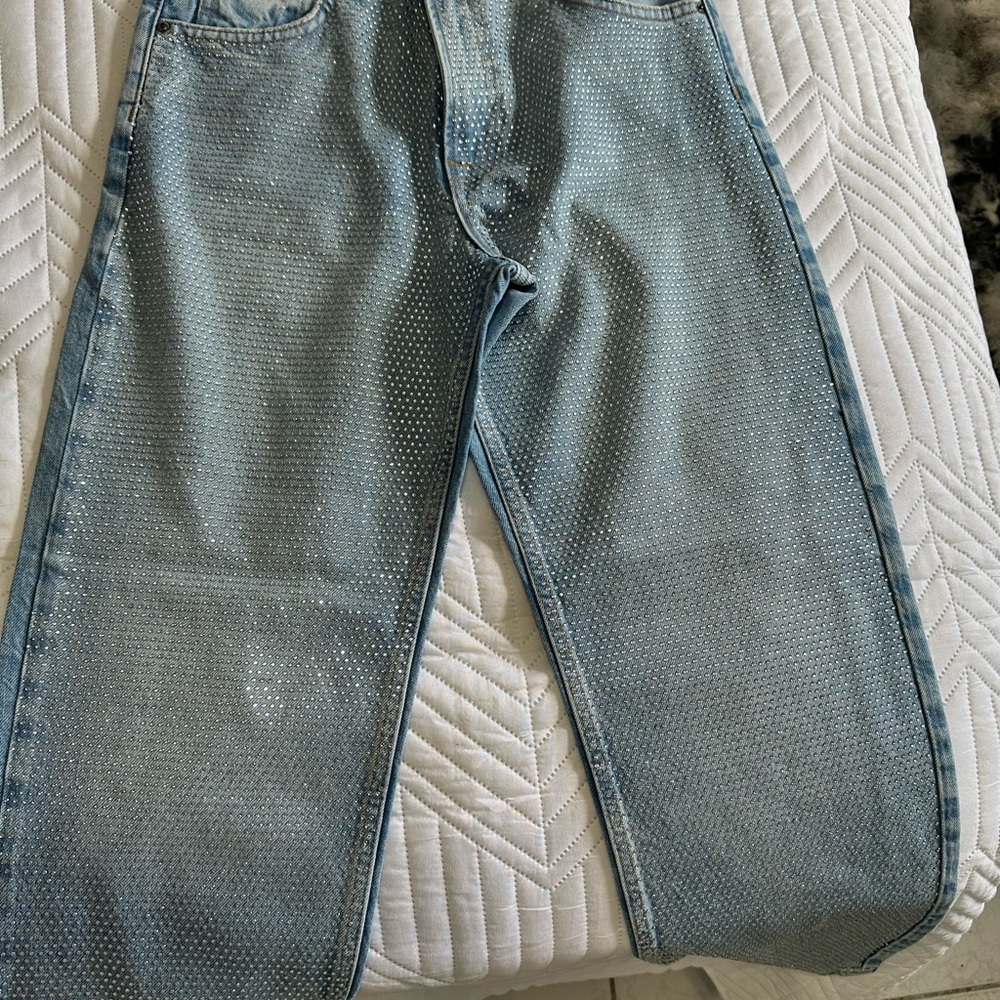 Zara Women’s Sparkling Light Blue Skinny Jeans